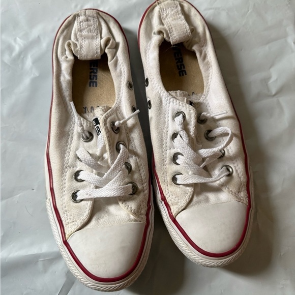 Converse All Star White Canvas Low Top Slip Ons, Size 8.5 - Picture 3 of 6